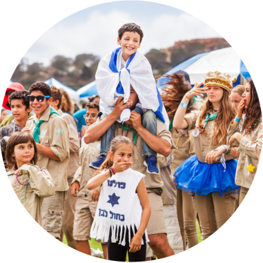 Group of children and young adults in Israel