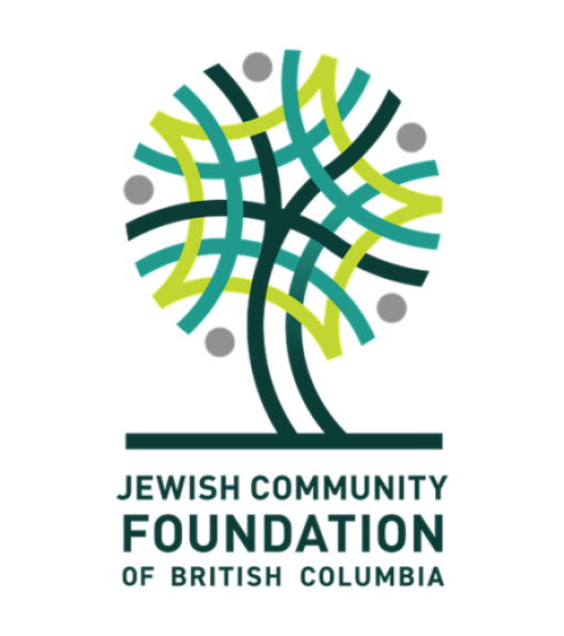 Logo of the Jewish Community Foundation of British Columbia, featuring a stylized tree with colorful branches and circles, with the text "JEWISH COMMUNITY FOUNDATION OF BRITISH COLUMBIA" below.