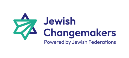 Logo featuring a stylized blue and green star of David with the text "Jewish Changemakers" and "Powered by Jewish Federations" below it.