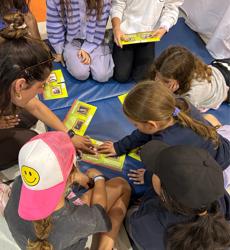 Students playing a game
