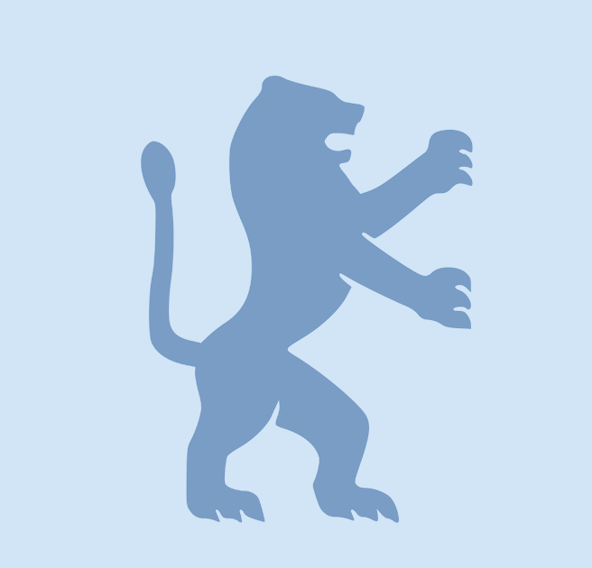 Lion on a blue background