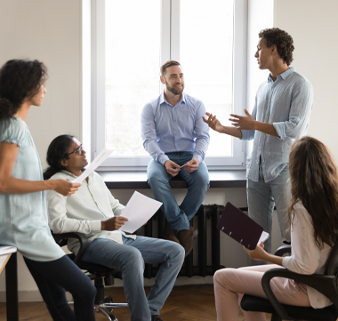 Teachers in a meeting