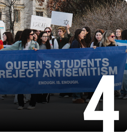 Jewish students protesting