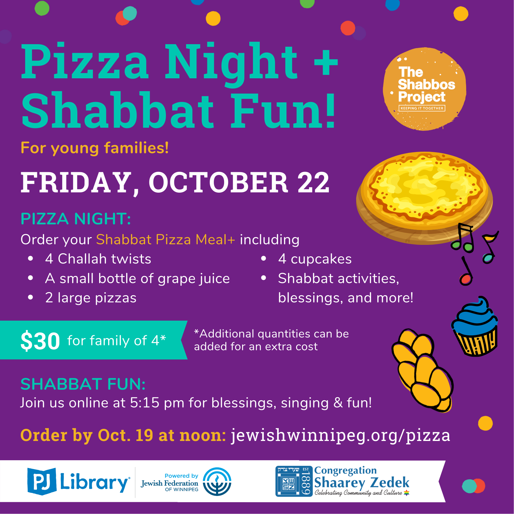 Pizza Night + Shabbat Fun